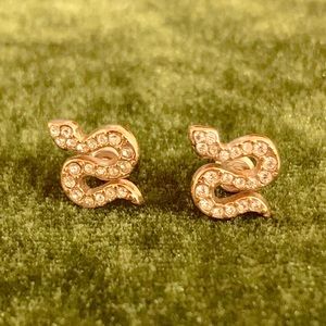Stella & Dot Rose Gold Serpent Stud Earrings